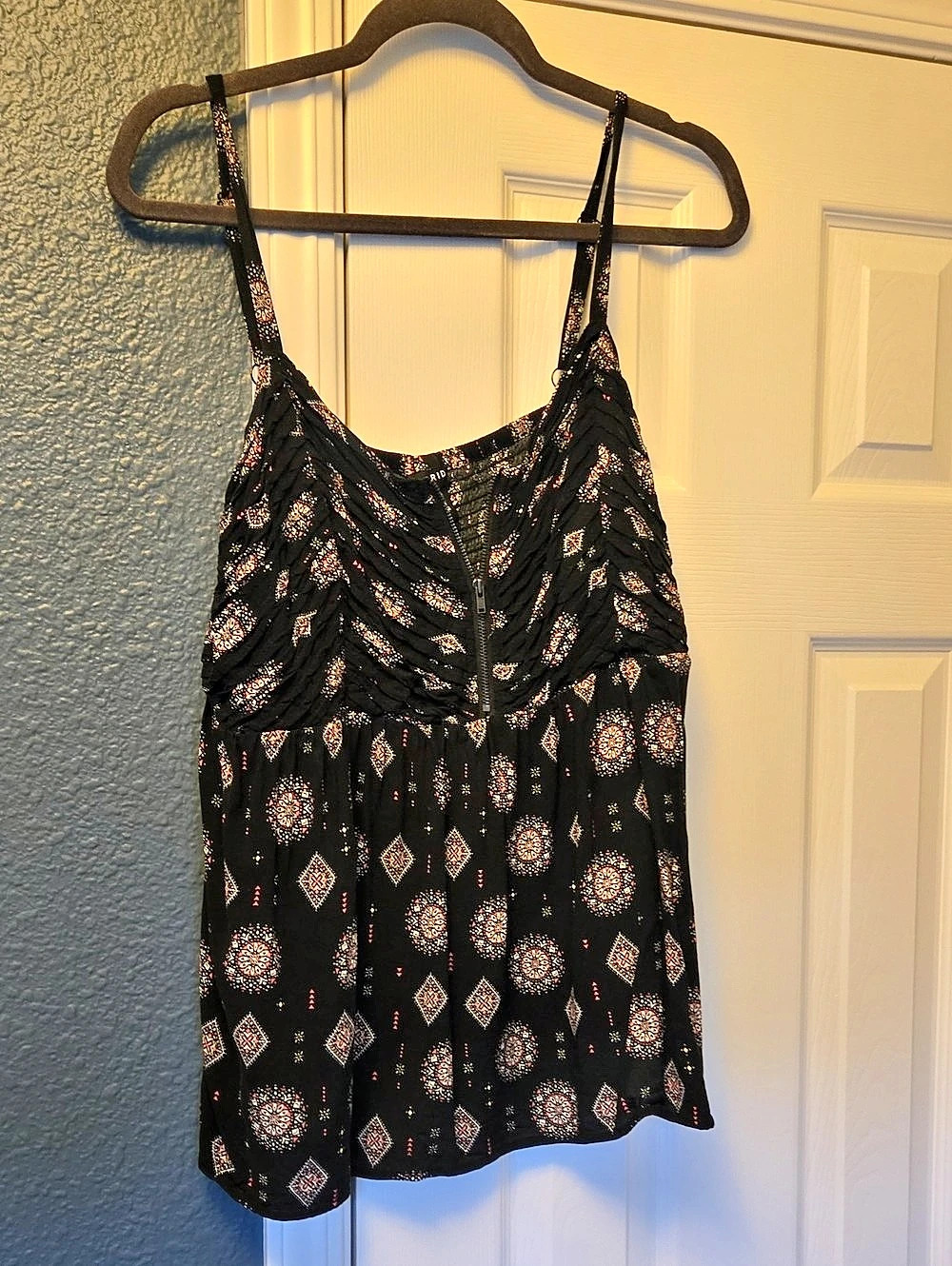 Torrid Ruched Zip Front Tank